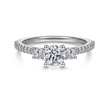 14KW Diamond Engagement Semi-Mount Ring, .46 CTW